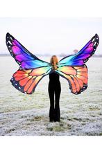 Luxe Grote Vlinder Vleugels Kostuum Regenboog Vlindervleugel, Ophalen of Verzenden