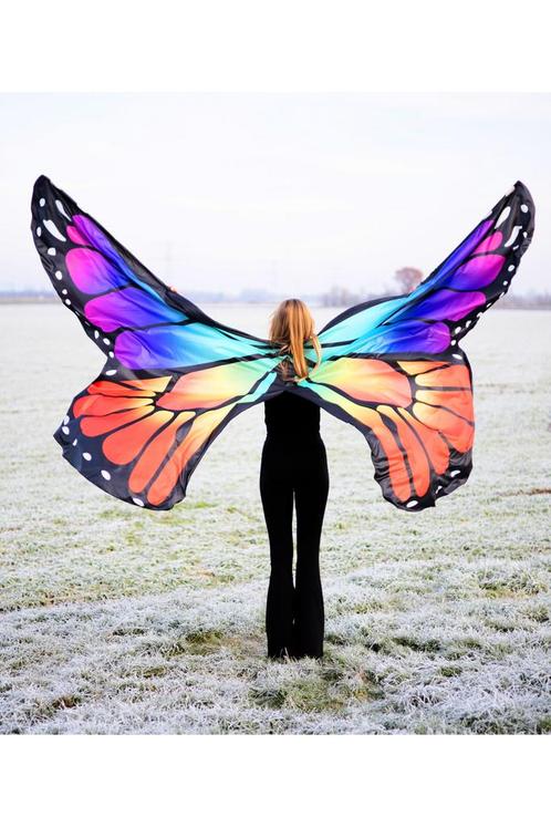 Luxe Grote Vlinder Vleugels Kostuum Regenboog Vlindervleugel, Kleding | Dames, Carnavalskleding en Feestkleding, Nieuw, Ophalen of Verzenden