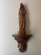 Image - Maria avec support en mur en bois - 38 cm (2) -