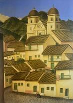 Fernando Botero (after) - Village with dog - Jaren 1990, Antiquités & Art