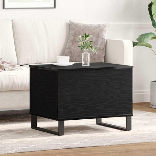 vidaXL Salontafel Zwart eiken 60 x 44.5 x 45 cm Bewerkt hout, Huis en Inrichting, Tafels | Salontafels, Nieuw, Verzenden