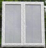pvc raam , chassis , venster 148 x 160 wit / zwart ral 9011, Nieuw, Kunststof, Raamkozijn, 150 tot 225 cm