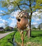Beeldje - BIrdhouse - IJzer, Metaal, Antiek en Kunst