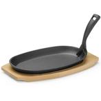 Serveerpan | Gietijzer/Hout | Div. Warmtebronnen |, Verzenden, Nieuw in verpakking