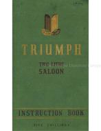 1950 TRIUMPH RENOWN SEDAN INSTRUCTIEBOEKJE ENGELS, Autos : Divers, Modes d'emploi & Notices d'utilisation