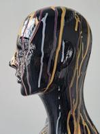 Buste, Kunstbuste in drip-art stijl - 80 cm - Hars, Paint, Antiek en Kunst