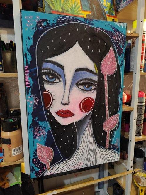 Wigulins Art (1971) - Melancholia - original Artwork, Antiek en Kunst, Kunst | Schilderijen | Modern
