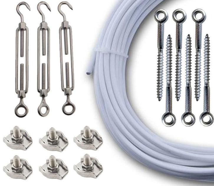 Waslijnpakket Rvs Noa 20 meter, Tuin en Terras, Overige Tuin en Terras, Verzenden