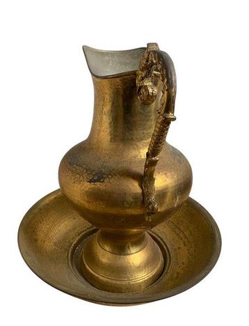 Tapiol - Kruik (2) - Messing - Grote kan + Commode