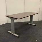 Bureau 160x80 cm, in hoogte verstelbaar,  bruinblad - Grijze