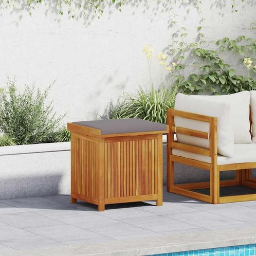 vidaXL Kussenbox voor buiten 60x50x61 cm massief acaciahout, Tuin en Terras, Bergingen en Tuinkasten, Nieuw, Verzenden