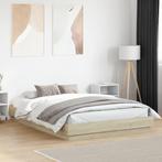 vidaXL Bedframe bewerkt hout sonoma eikenkleurig 160x200 cm, Huis en Inrichting, Verzenden, Nieuw