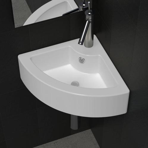 vidaXL Wastafel met overloop 45x32x12,5 cm wit, Doe-het-zelf en Bouw, Sanitair, Nieuw, Verzenden