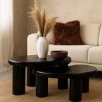 Tables dappoint asymétriques - noir - 2 stuks, Huis en Inrichting, Verzenden