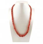 Koraal - Zilver - Halsketting - Mediterraan Koraal, Verzamelen, Mineralen en Fossielen