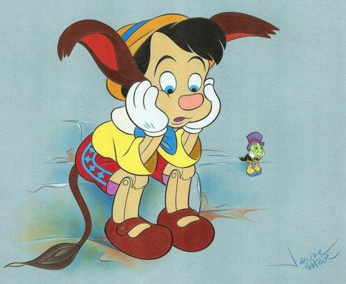 Jaume Esteve - Pinocchio & Jiminy Cricket - Original Drawing, Collections, Disney
