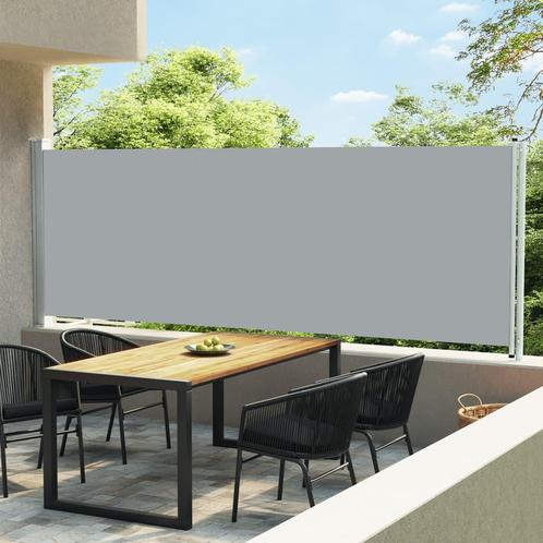 vidaXL Tuinscherm uittrekbaar 160x600 cm grijs, Jardin & Terrasse, Parasols, Envoi