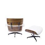 Lounge stoel met Hocker EA670 creme, Verzenden, Nieuw