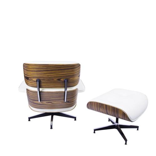 Lounge stoel met Hocker EA670 creme, Huis en Inrichting, Fauteuils, Nieuw, Verzenden