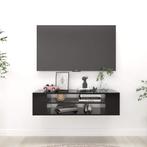 vidaXL Tv-hangmeubel 100x30x26,5 cm bewerkt hout zwart, Huis en Inrichting, Verzenden, Nieuw