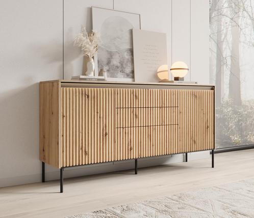 Meubella Dressoir Timoteo eiken 170 cm, Huis en Inrichting, Kasten | Dressoirs, 25 tot 50 cm, Nieuw, 150 tot 200 cm, Verzenden