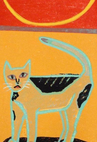Gashu Fukami (1953) - Sun and Cat, Antiek en Kunst, Antiek | Overige Antiek