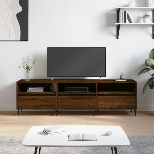 vidaXL Tv-meubel 150x30x44,5 cm bewerkt hout bruin, Huis en Inrichting, Kasten |Televisiemeubels, Nieuw, Verzenden