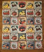 Decoratief paneel Vintage Fruits -170x140cm- Op maat, Antiek en Kunst