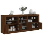 vidaXL Dressoir met LED-verlichting 181,5x37x67 cm bruin, Huis en Inrichting, Kasten | Dressoirs, Verzenden, Nieuw