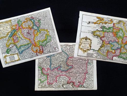 Europa - [Set van 3] - Zwitserland / Frankrijk / Oostenrijk;, Boeken, Atlassen en Landkaarten