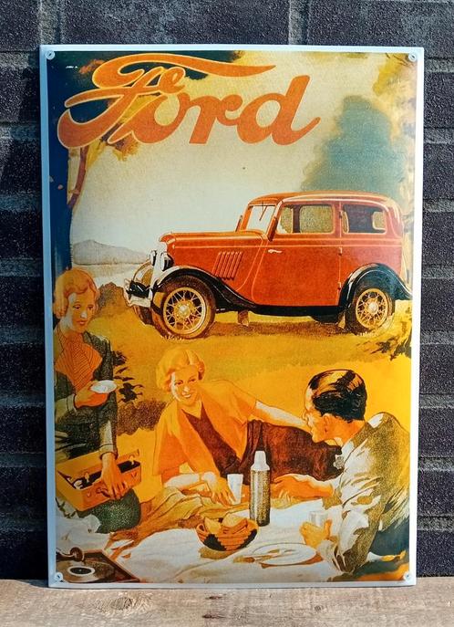 Emaille wandreclame Ford, Collections, Marques & Objets publicitaires, Envoi