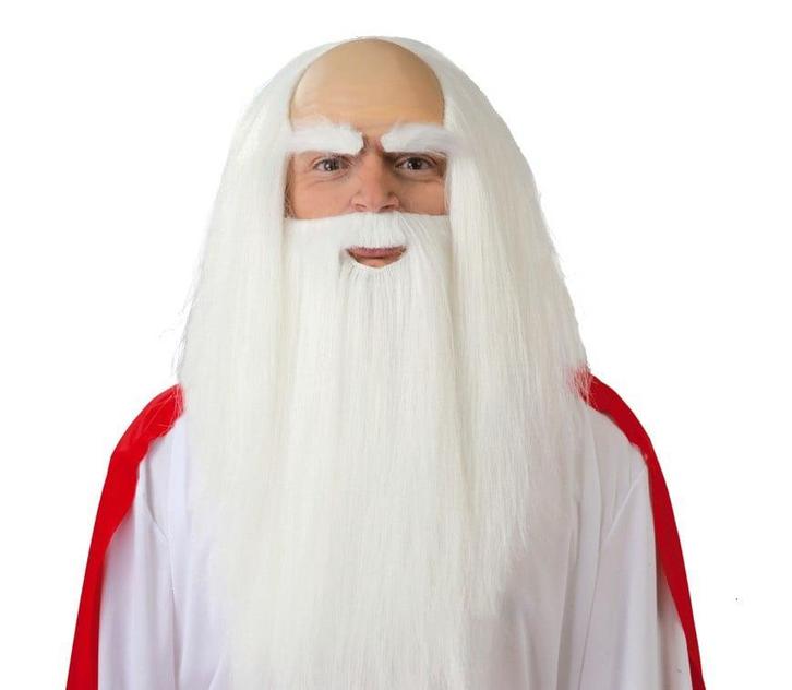 Gandalf Lord Of The Rings Pruik Wit, Hobby en Vrije tijd, Feestartikelen, Nieuw, Verzenden