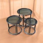 Set bijzettafels (3) - Vintage & Bohême - Rattan, Bamboe,