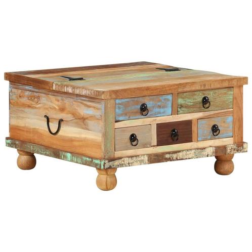 vidaXL Table basse Bois de récupération 70 x 70 x 38 cm, Maison & Meubles, Tables | Tables de salon, Neuf, Envoi