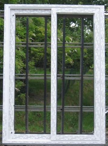 pvc schuifraam , schuifdeur , pui , schuifpui 170 x 240 wit beschikbaar voor biedingen