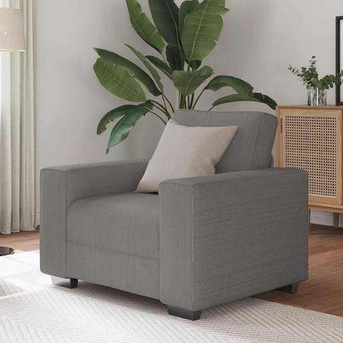 vidaXL Sofastoel Lichtgrijs 60 cm Corduroy Stof, Huis en Inrichting, Zetels | Zetels, Nieuw, Verzenden