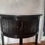 Bijzettafel - Hout - Een zwart halve maan kastje