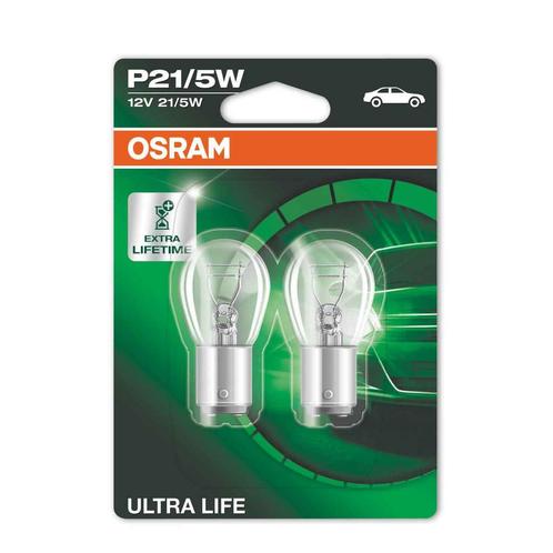 Osram Gloeilamp P21/5W 12V Ultra Life BAY15d 2 Stuks, Autos : Pièces & Accessoires, Éclairage, Enlèvement ou Envoi