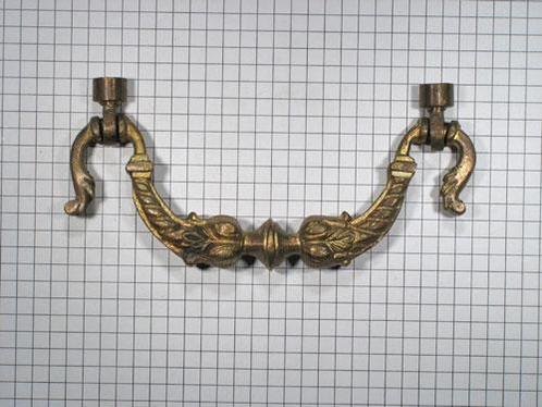 Greep Henri II messing antiek, Doe-het-zelf en Bouw, Hang- en Sluitwerk, Klink of Kruk, Nieuw, Overige materialen
