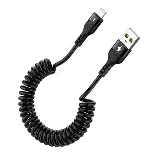 Spiraal Oplaadkabel voor iPhone Lightning - 1 meter - 2.4A, Telecommunicatie, Mobiele telefoons | Telefoon-opladers, Nieuw, Verzenden