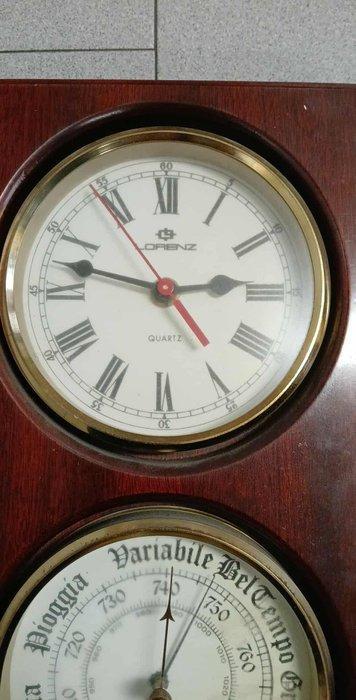 Weerstation - Hout, Messing - Lorenz-altimetro-barometr, Antiek en Kunst, Curiosa en Brocante