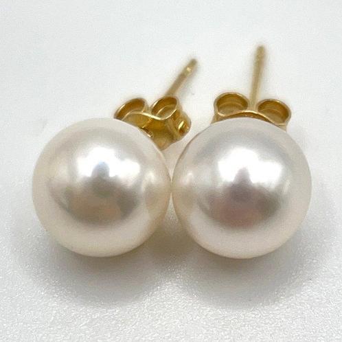 Zonder Minimumprijs - Oorbellen - 18 karaat Geel goud Parel, Handtassen en Accessoires, Oorbellen
