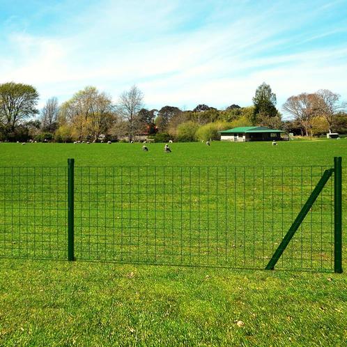 vidaXL Euro hek 25x0,8 m staal groen, Tuin en Terras, Tuinhekken en Hekwerk, Nieuw, Verzenden