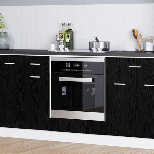 vidaXL Ovenkast met opslag Zwart eiken 60 x 46 x 81.5 cm, Huis en Inrichting, Kasten | Overige, Nieuw, Verzenden