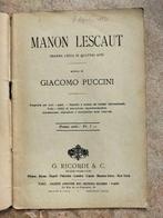 Giacomo Puccini - Manon Lescaut - 1893, Antiquités & Art