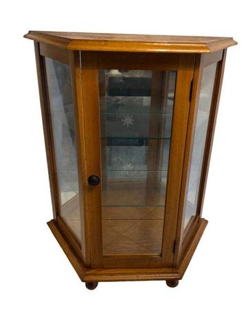 Vitrinekast - Glas, Hout