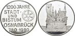 Ar-medaille 1980 Moderne medaille Osnabrueck, Stadt, Postzegels en Munten, Penningen en Medailles, Verzenden