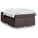 vidaXL Boxspring met matras stof donkerbruin 120x200 cm, Huis en Inrichting, Slaapkamer | Bedden, Verzenden, Nieuw