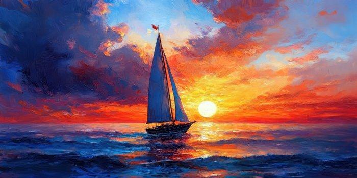 Iconica - Sunset Sail · XXL, Antiek en Kunst, Kunst | Designobjecten