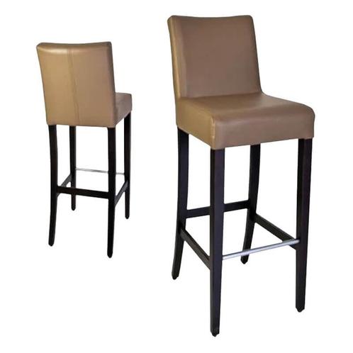 Barkruk | JARNO | Kunstleer/Hout | Taupe | Wengé Poten |, Zakelijke goederen, Horeca | Keukenapparatuur, Nieuw in verpakking, Verzenden